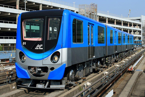 大阪市交通局南港ポートタウン線の新型車両に当社の内装材をご採用いただきました